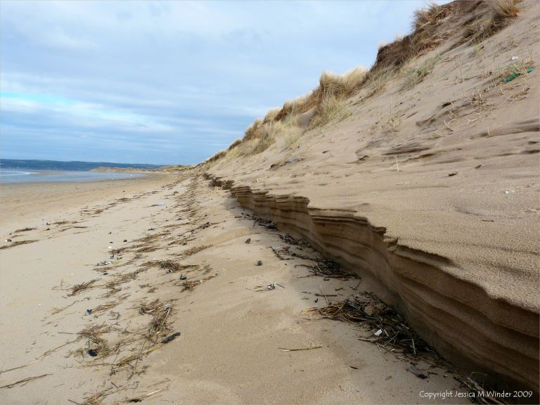 Stages in dune erosion