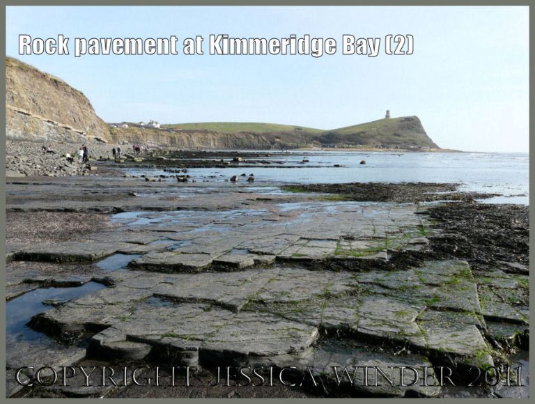 P1060201aBlog2 Grey rock pavement on the shore at Kimmeridge Bay, Dorset, UK - part of the Jurassic Coast World Heritage Site