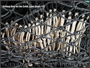 Fishing Nets on the Cobb, Lyme Regis (11) - Close-up image of some of the many fishing net colours, textures and patterns on the Cobb at Lyme Regis, Dorset, UK August 2009.