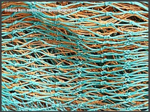 Fishing Nets on the Cobb, Lyme Regis (13) - Close-up image of some of the many fishing net colours, textures and patterns on the Cobb at Lyme Regis, Dorset, UK August 2009.