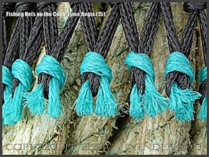 Fishing Nets on the Cobb, Lyme Regis (15) - Close-up image of some of the many fishing net colours, textures and patterns on the Cobb at Lyme Regis, Dorset, UK August 2009.