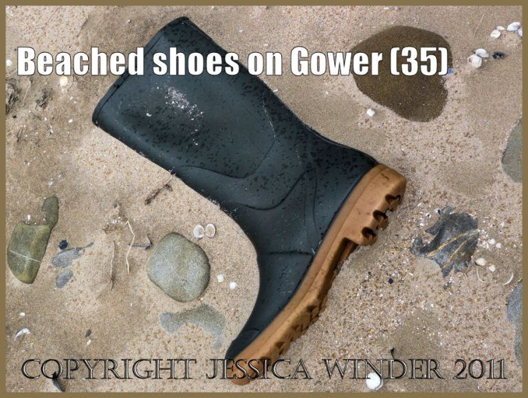 Flotsam shoe: Gower Beached Shoe (35) Black wellington boot