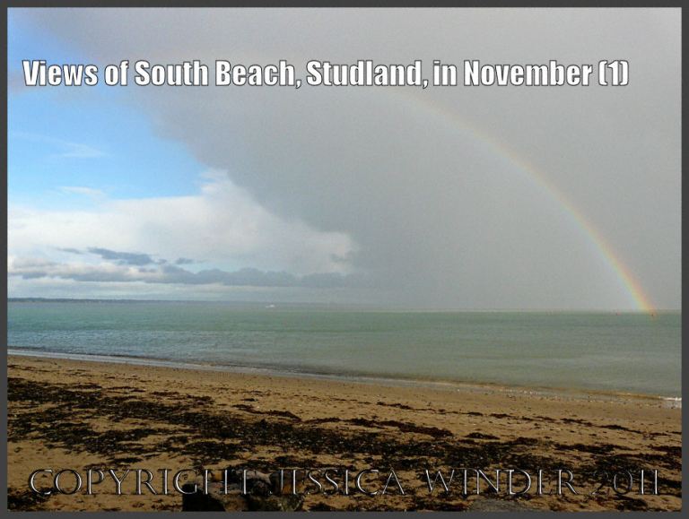Rainbow picture: Rainbow in the storm clouds over Studland Bay, Dorset, UK - part of the Jurassic Coast, November 27th 2009 (1)