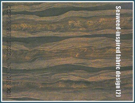 Design inspired by nature: Another detail of the Seaweed Scarf designed by Miyamota Eiji exhibited at the Victoria & Albert Museum in London, UK(2)