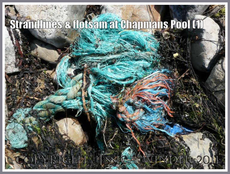 P1100211aBlog1 Knotted rope on the strandline at Chapmans Pool, Dorset, UK - part of the Jurassic Coast (1) Chapmans pool flotsam: Knotted rope on the strandline at Chapmans Pool, Dorset, UK - part of the Jurassic Coast (1)