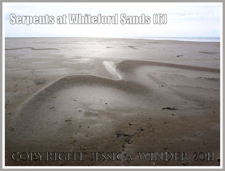 Natural ripple shape on a sandy beach: Strange natural sand sculpturing on Whiteford Sands, Gower, South Wales, U.K. August 2009 (6)