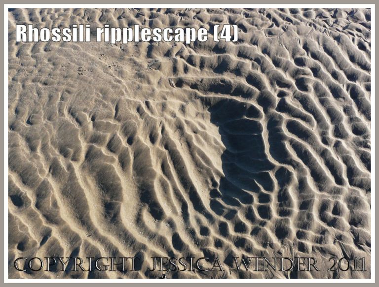 Sand ripple pattern on Rhossili beach, Gower, West Glamorgan, New Years Day 2010 (4)