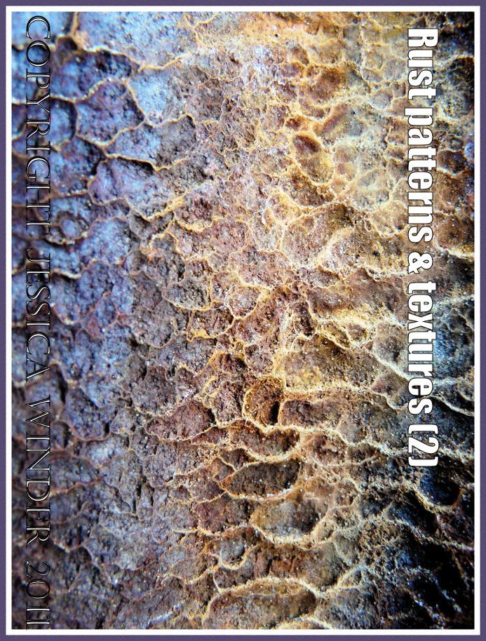 Rust colours, patterns and textures: Multi-coloured rust pattern on an ironwork seaside pier (2)