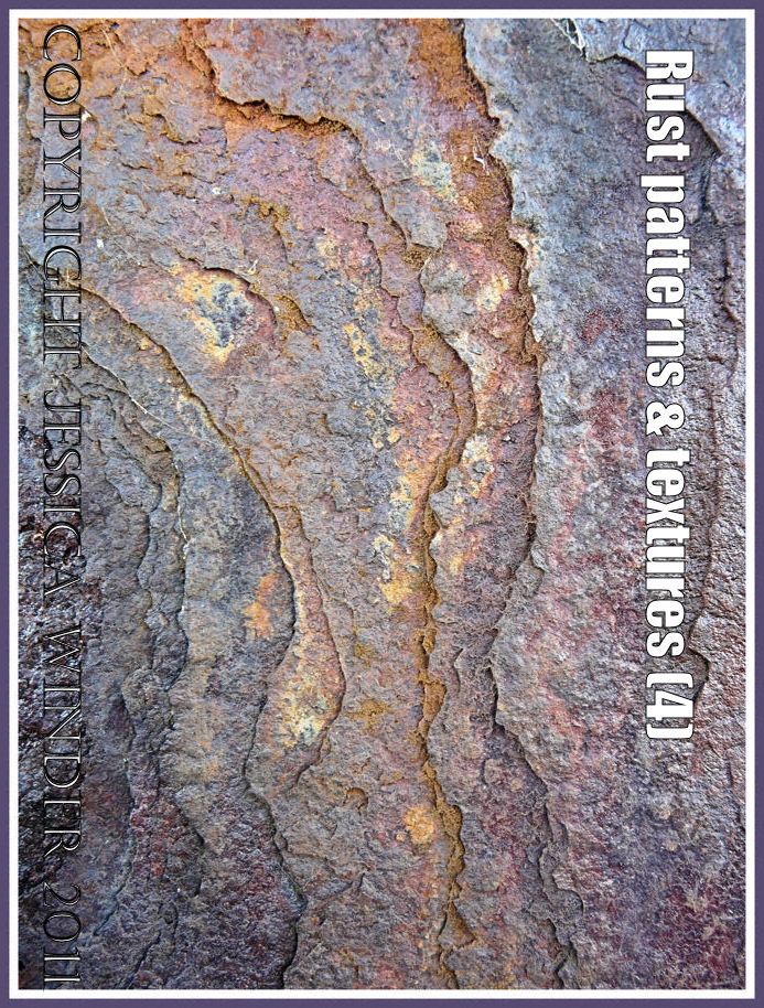 Rust colours, patterns and textures: Multi-coloured rust pattern on an ironwork seaside pier (4)