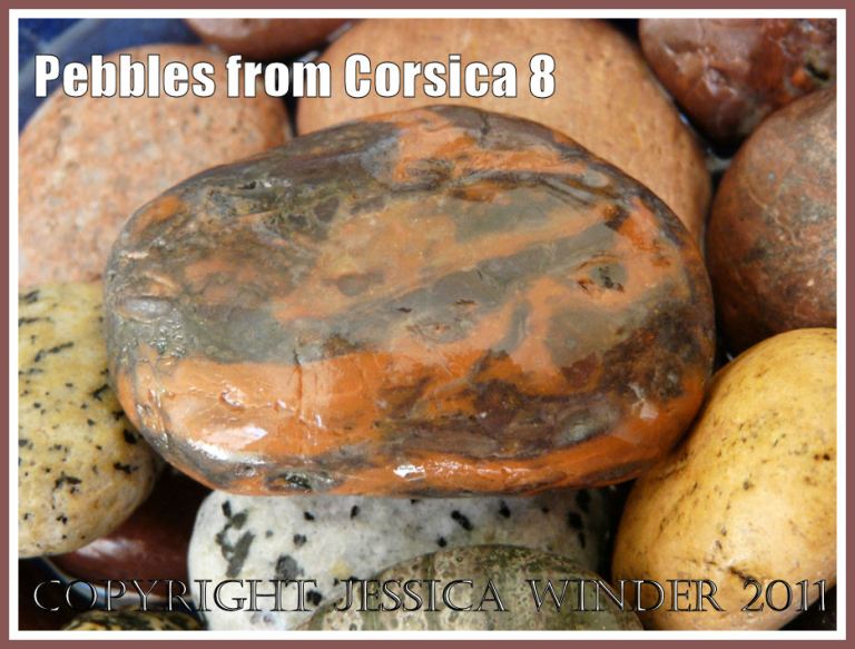 Pebbles from Corsica: Orange and black pebble from Corsica (8)