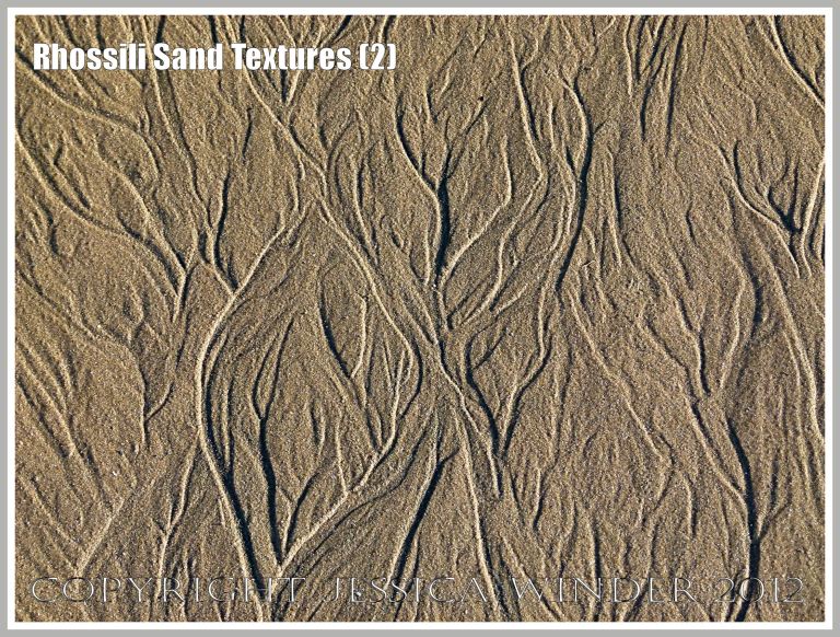 Rhossili Sand Textures (2) - Sand patterns and textures from Rhossili Beach, Gower, South Wales, December 2012.