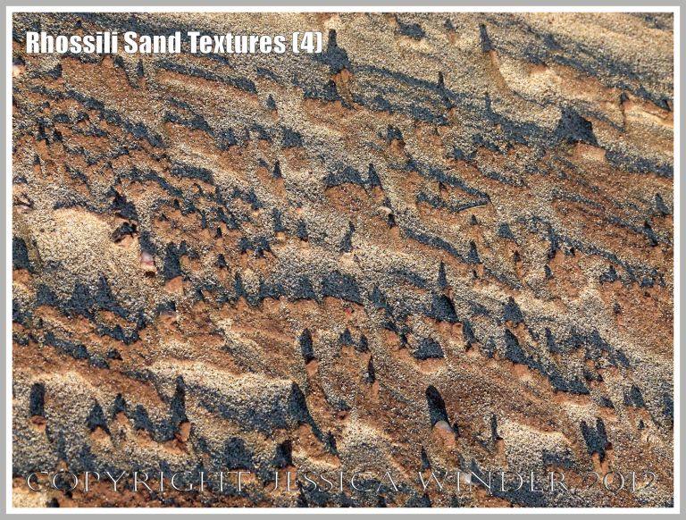 Rhossili Sand Textures (4) - Sand colours, patterns and textures from Rhossili Beach, Gower, South Wales, December 2012.