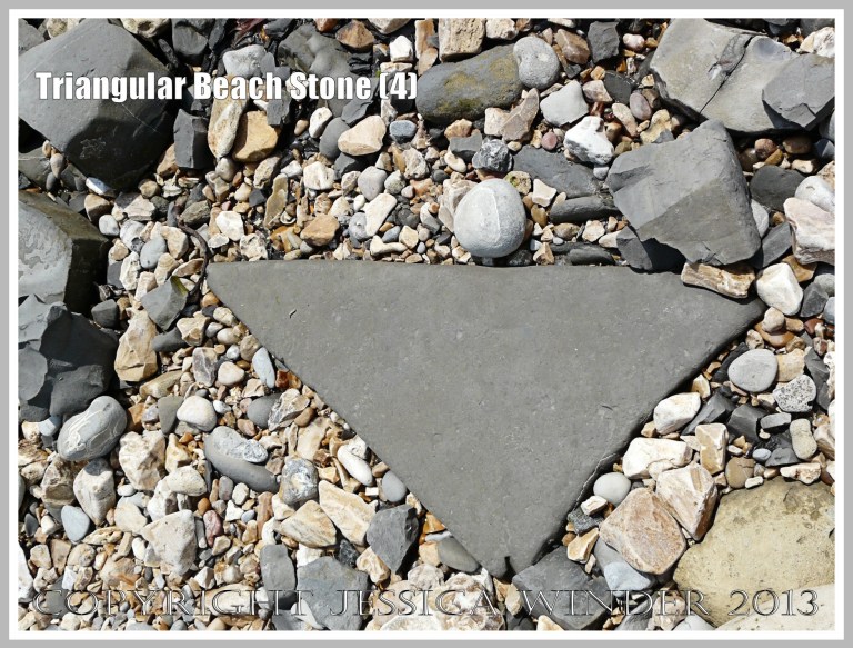 Triangular Beach Stone (4) - Natural triangular shape of a pebble or beach stone. 