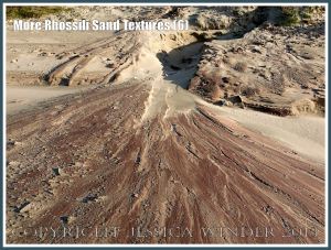 More Rhossili Sand Textures (6) - Coloured sand patterns and textures on the beach at Rhossili, Gower, South Wales.