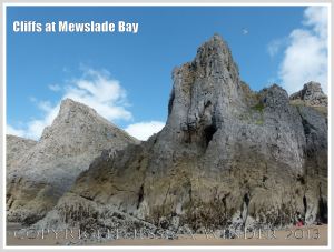 Cliffs of Carboniferous High Tor Limestone with erosion features