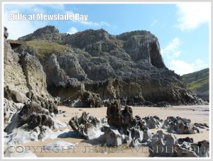 Cliffs of Carboniferous High Tor Limestone with erosion features