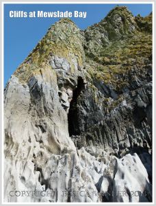 Cliffs of Carboniferous High Tor Limestone with erosion features