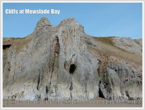 Cliffs of Carboniferous High Tor Limestone with erosion features