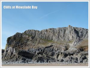 Cliffs of Carboniferous High Tor Limestone with erosion features