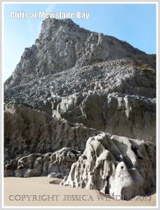 Cliffs of Carboniferous High Tor Limestone with erosion features