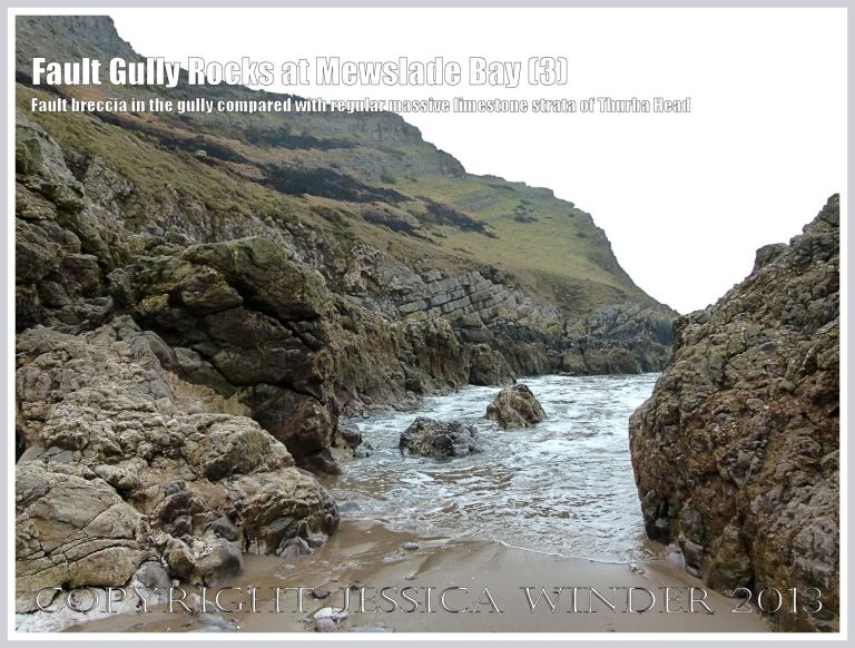 Fault gully entrance to Mewslade Bay