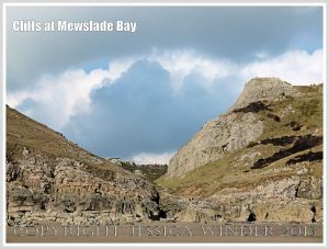 Cliffs of Carboniferous High Tor Limestone with erosion features