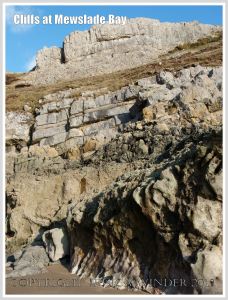 Cliffs of Carboniferous High Tor Limestone with erosion features