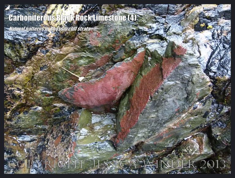 Natural patterns in rock strata at Rhossili Bay