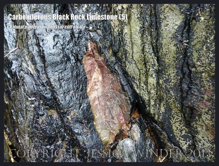Natural patterns in rock strata at Rhossili Bay