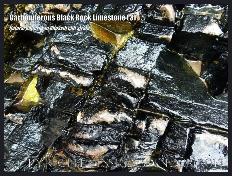 Natural patterns in rock strata at Rhossili Bay