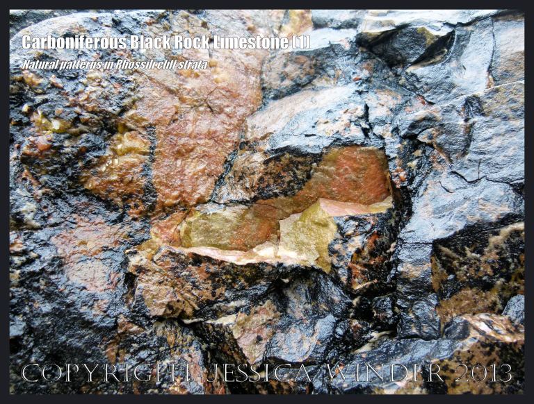 Natural patterns in rock strata at Rhossili Bay