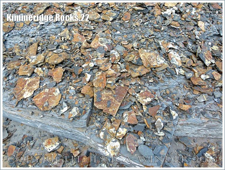 Broken shale at Kimmeridge Bay