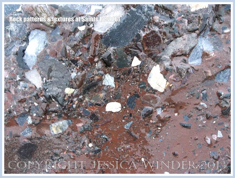Natural patterns and textures in rocks at Saints Rest Beach, New Brunswick, Canada