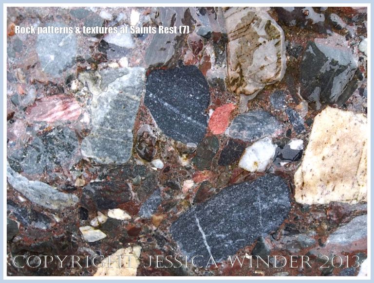 Natural patterns and textures in rocks at Saints Rest Beach, New Brunswick, Canada