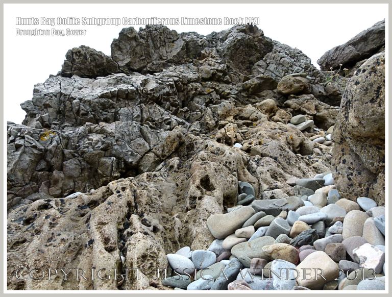 Rock textures and fracture patterns in Gower Carboniferous Limestone