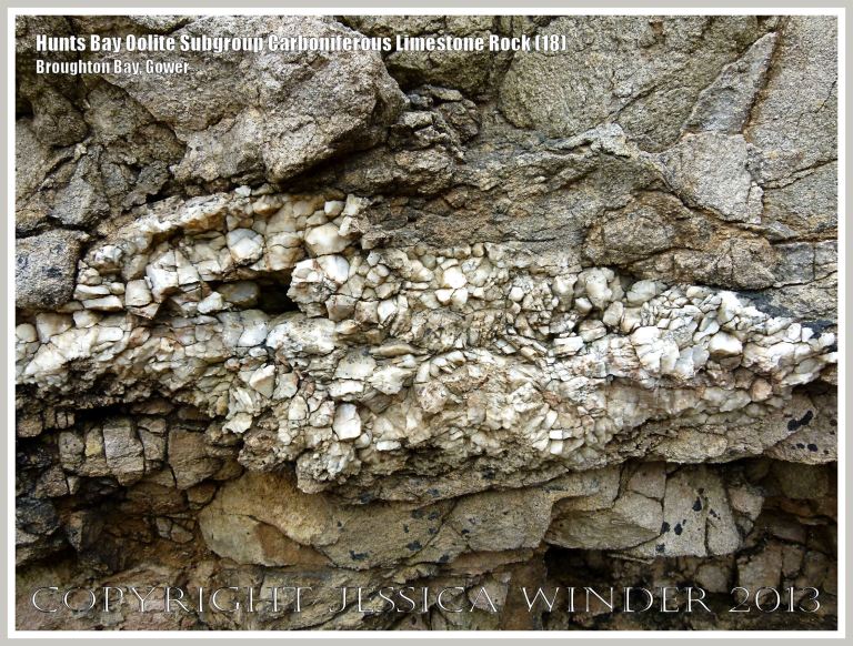 Rock textures and fracture patterns in Gower Carboniferous Limestone