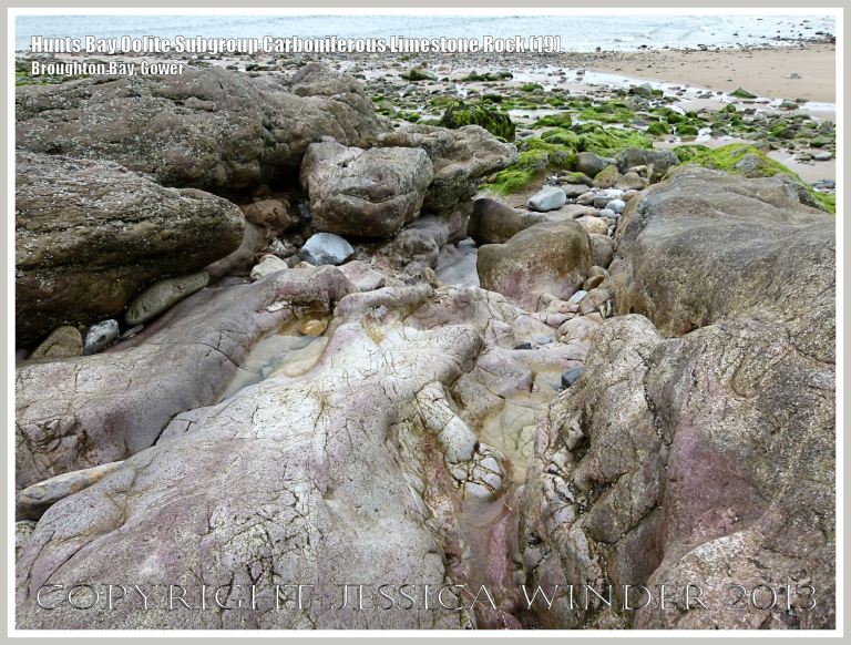 Rock textures and fracture patterns in Gower Carboniferous Limestone