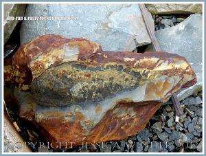 Protective rock rip-rap along the Halifax Harbour waterfront, Nova Scotia, Canada.