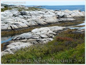 Glaciated granite landscape at Peggy's Cove, Nova Scotia, Canada