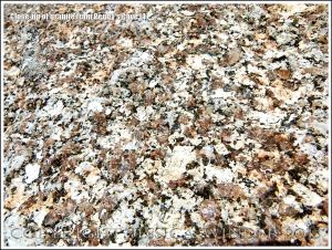 Close-up of granite texture and structure