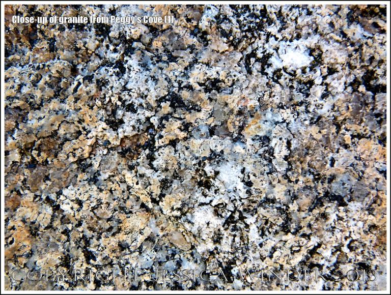 Close-up of granite texture and structure