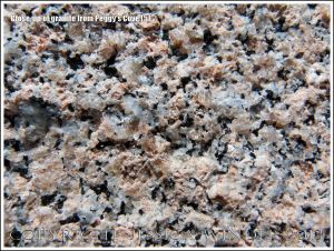 Close-up of granite texture and structure