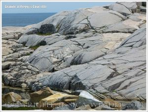 Glaciated granite landscape at Peggy's Cove, Nova Scotia, Canada