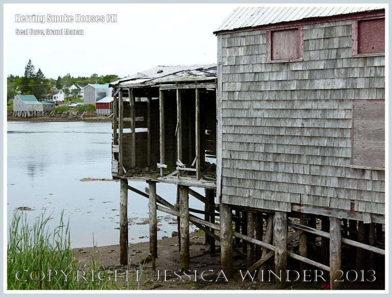 Old herring smoke houses at Seal Cove, on the island of Grand Manan, New Brunswick, Canada.
