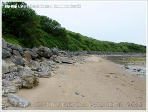 Boulders on the beach as a defence against coastal erosion