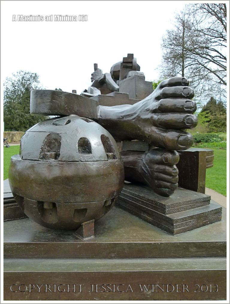 Aspect of the sculpture entitled "A Maximis Ad Minima" by Sir Eduardo Paolozzi (1998)