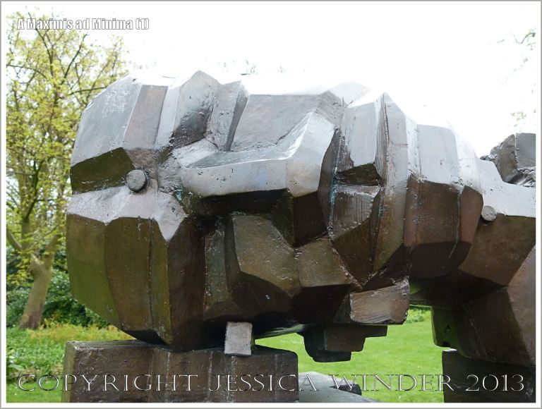 The head of the sculpture entitled "A Maximis Ad Minima" by Sir Eduardo Paolozzi (1998)