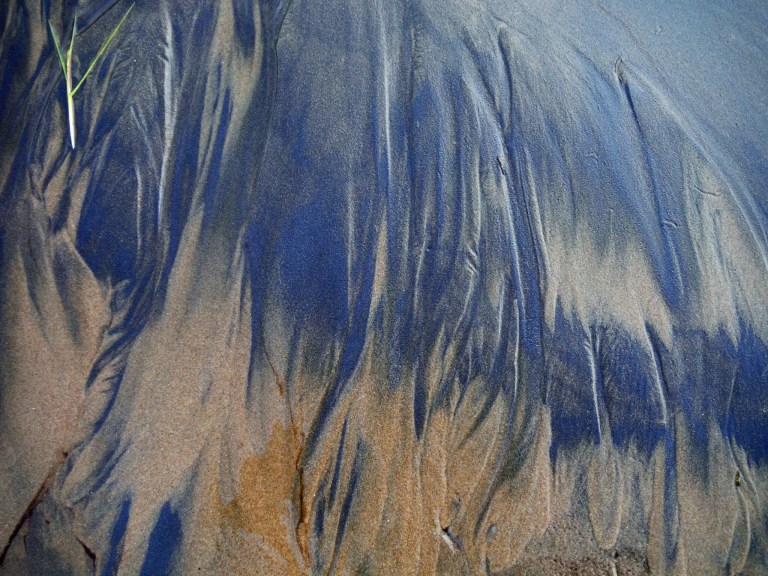 Natural abstract pattern on a sandy beach