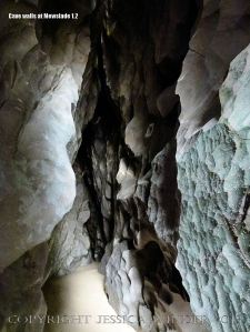 Naturally scuplted walls in a cave passage at Mewslade Bay