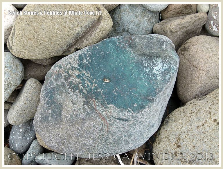 Beach stone shape, texture, pattern, and colour at Whale Cove 